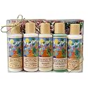Gift Set - Five - 4 oz. Bath Products - Includes Moisturizer - SPF 15 - Shampoo - Hair Conditioner - Bath and Shower Gelee - Relaxing - Great Gift