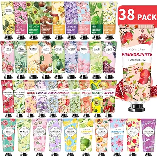 38 Pack Bulk Hand Cream Gifts,Stocking Stuffers for Women,Christmas Gifts for Teen Girls,Gifts for Women Teacher Appreciation Gifts ,Natural Plant