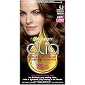 Garnier Olia Oil Powered Permanent Hair Color, 5.3 Medium Golden Brown (Packaging May Vary)