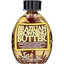 Ed Hardy Brazilian Browning Butter Dark Tanning Lotion - Skin Softening Golden Tanning Butter with Cupuacu Butters & Coconut Oils for Intense Skin