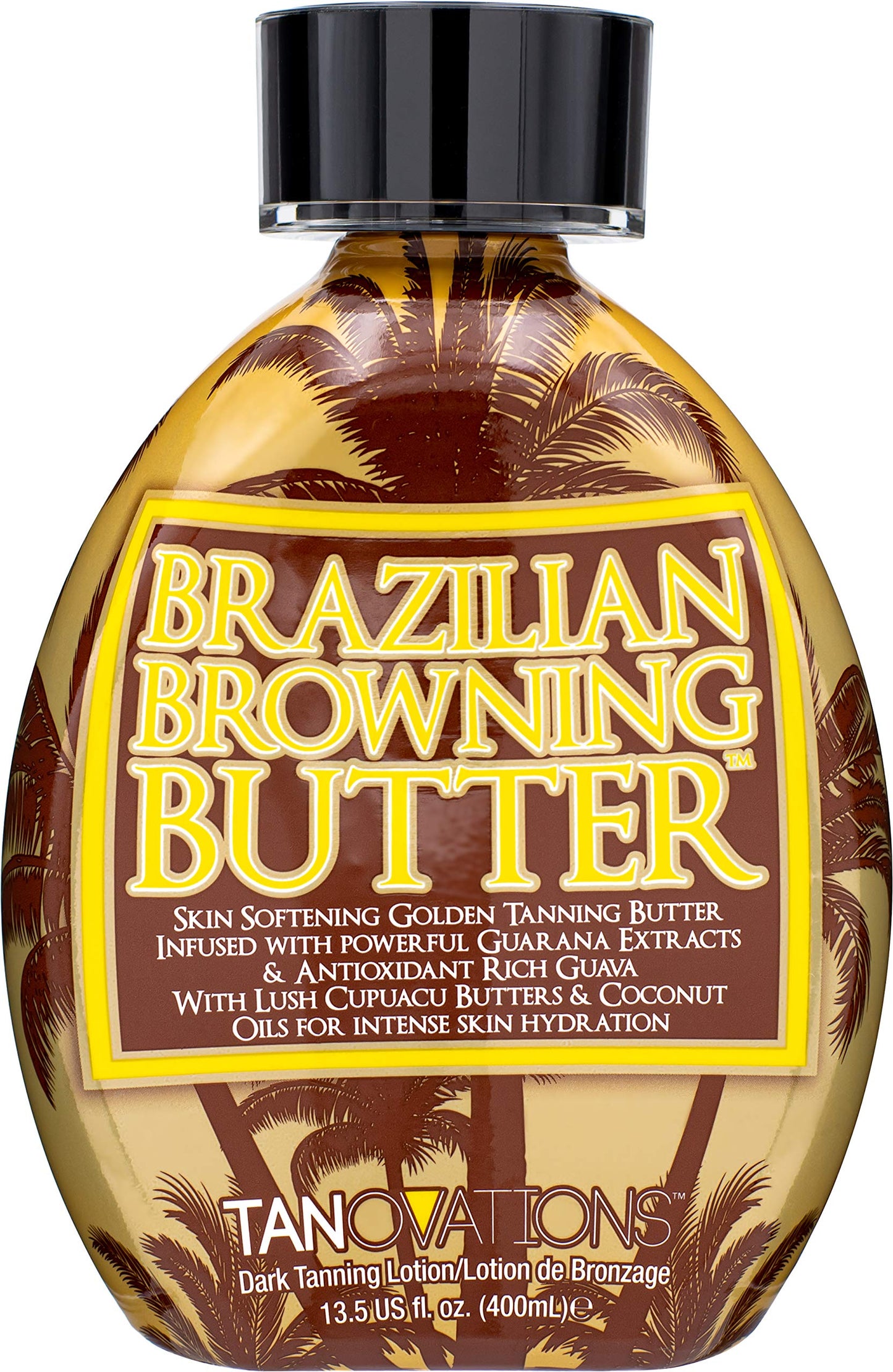Ed Hardy Brazilian Browning Butter Dark Tanning Lotion - Skin Softening Golden Tanning Butter with Cupuacu Butters & Coconut Oils for Intense Skin
