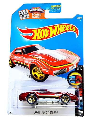 Hot Wheels 2016 HW Mild To Wild Corvette Stingray 58/250, Maroon