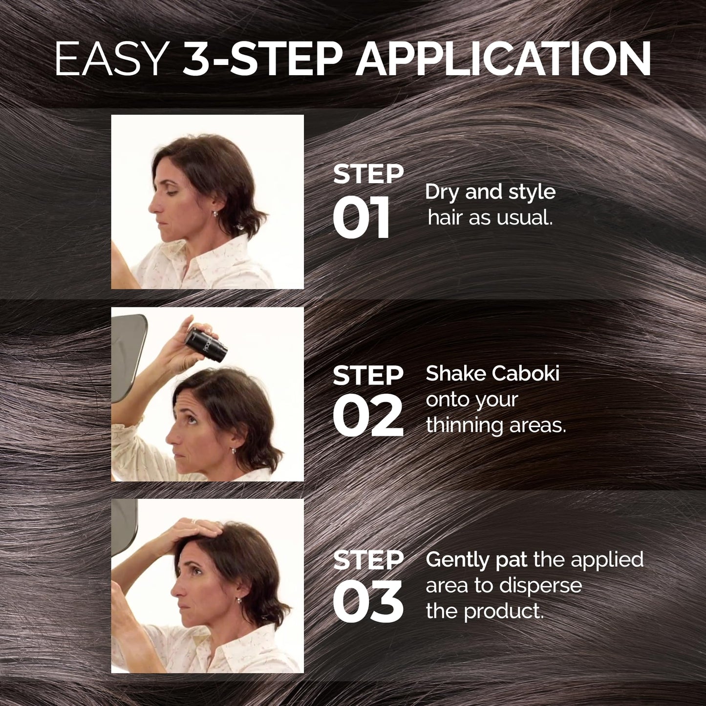 Caboki Hair Fibers for Thinning Hair - Natural Plant-Based Hair Powder for Men & Women - Instantly Thicker Fuller Looking Hair - Clean Ingredients Beauty and Personal Care Caboki