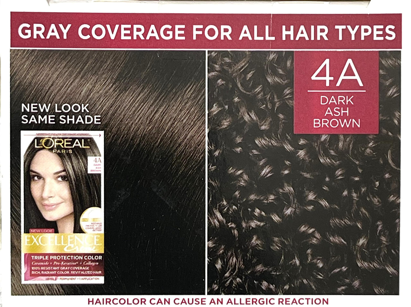 L"Oreal Paris Excellence Creme 4A Dark Ash Brown Cooler Permanent Haircolor