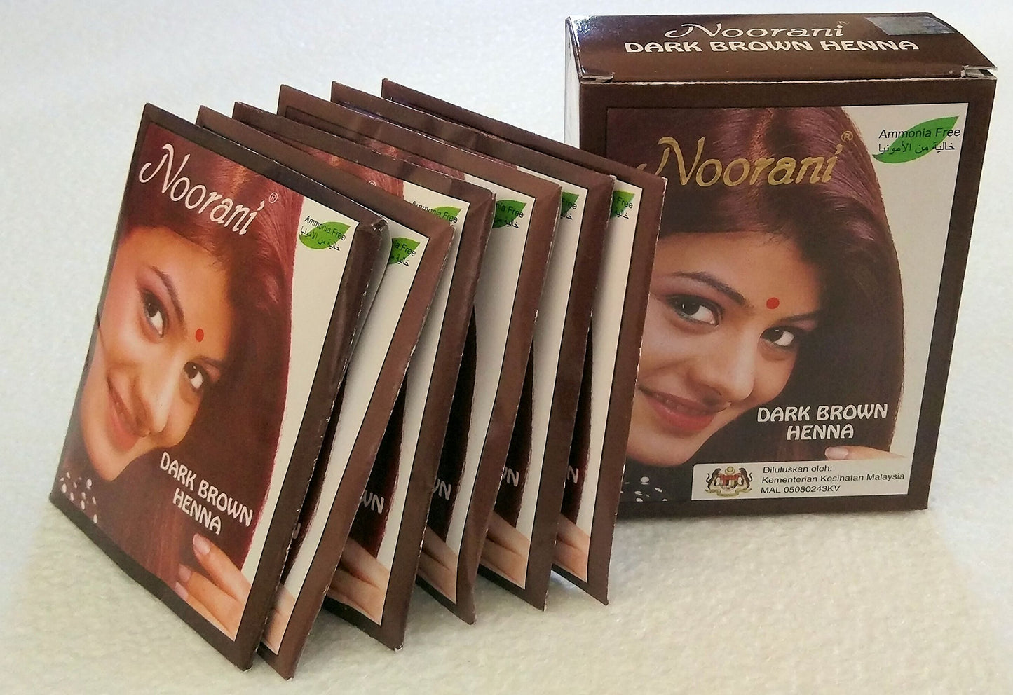 Noorani Dark Brown Henna 6 X 10 gms/Box