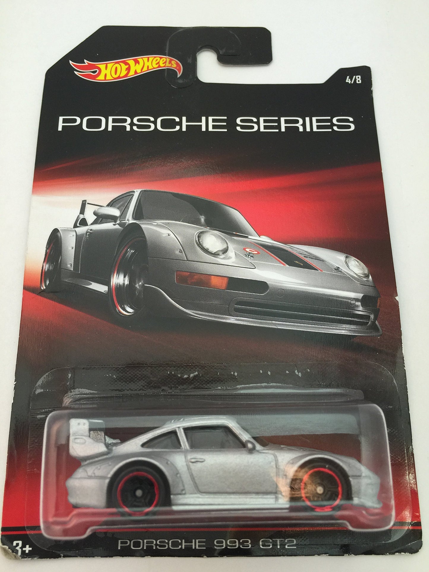 HOT WHEELS PORSCHE SERIES SILVER PORSCHE 993 GT2 4/8