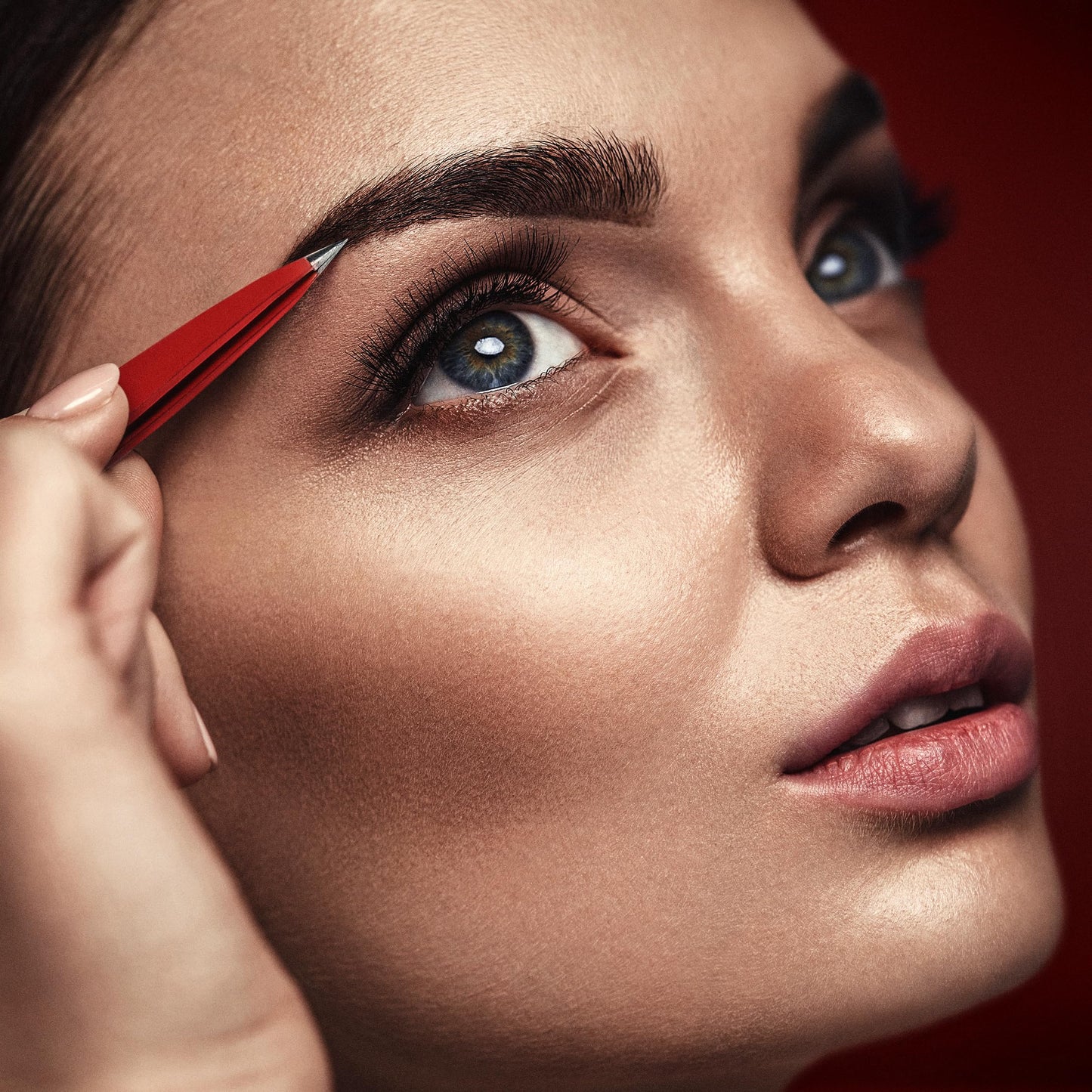 By MILLY Pointed Tweezers | High Carbon Stainless Steel Needle Nose | Fine Point Precision Hair Removal | Perfectly Aligned & Hand-Filed Sharp | Red Beauty and Personal Care By MILLY