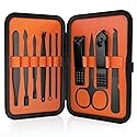Wild Willies 10-Piece Pedicure & Manicure Kit for Men & Women - Includes Nail Clippers, Scissors, Tweezers, Files - Compact Travel Nail Grooming Kit