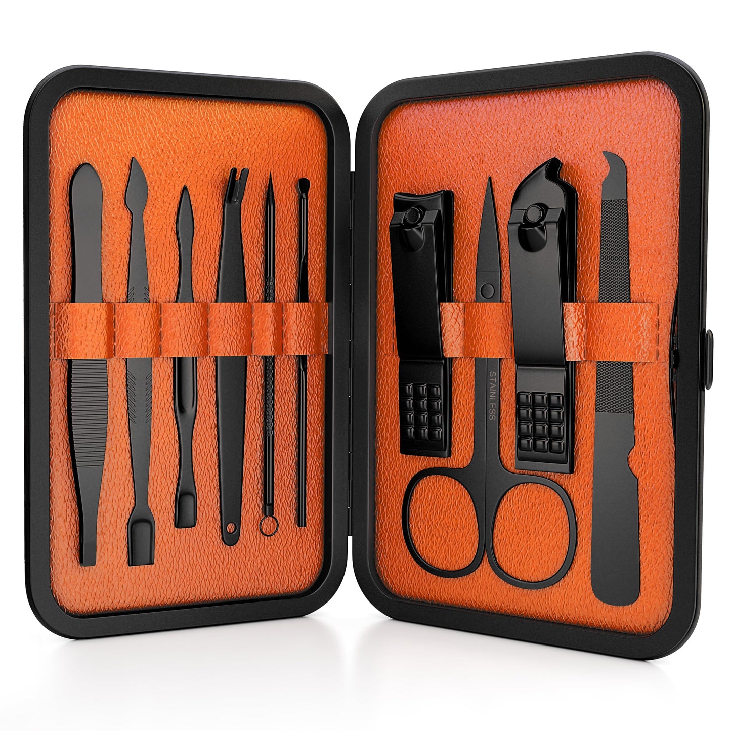 Wild Willies 10-Piece Pedicure & Manicure Kit for Men & Women - Includes Nail Clippers, Scissors, Tweezers, Files - Compact Travel Nail Grooming Kit