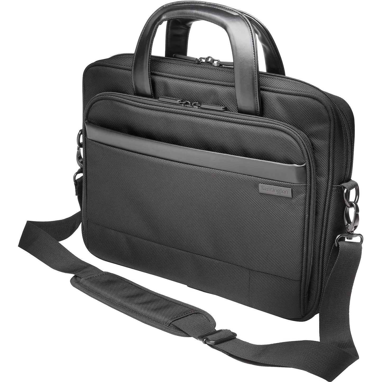 Kensington Briefcase Laptop Bag, Black, 16.5" x 18.3" x 6"