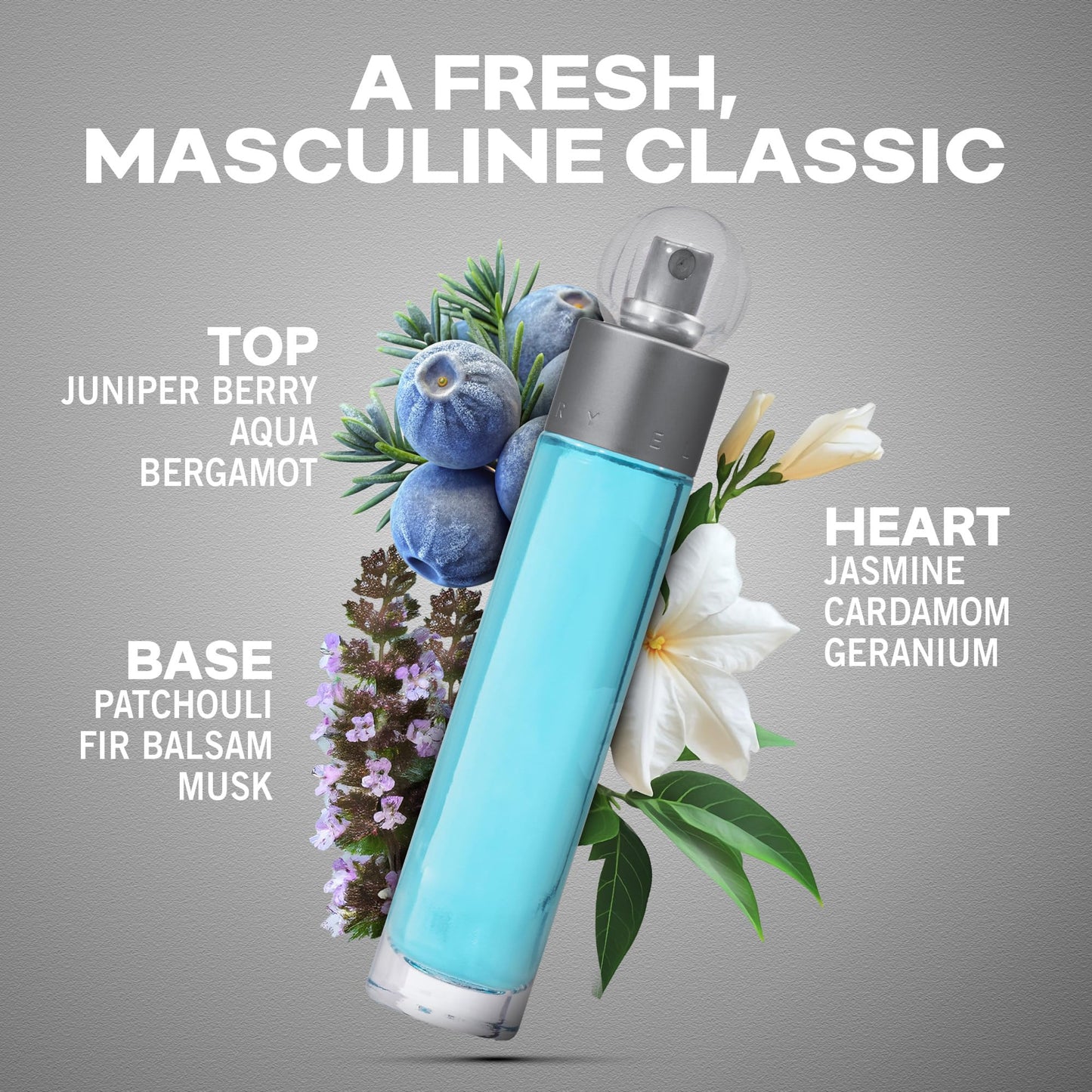 Perry Ellis 360° Eau De Toilette Spray for Men - Mens Cologne, Long Lasting Perfume, EDT, Fragrance with Notes of Bergamot, Juniper & Musk - 3.4 fl oz