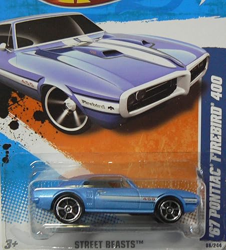 2011 HOT WHEELS STREET BEASTS 86/244 BLUE '67 PONTIAC FIREBIRD 400 06/10 by Hot Wheels