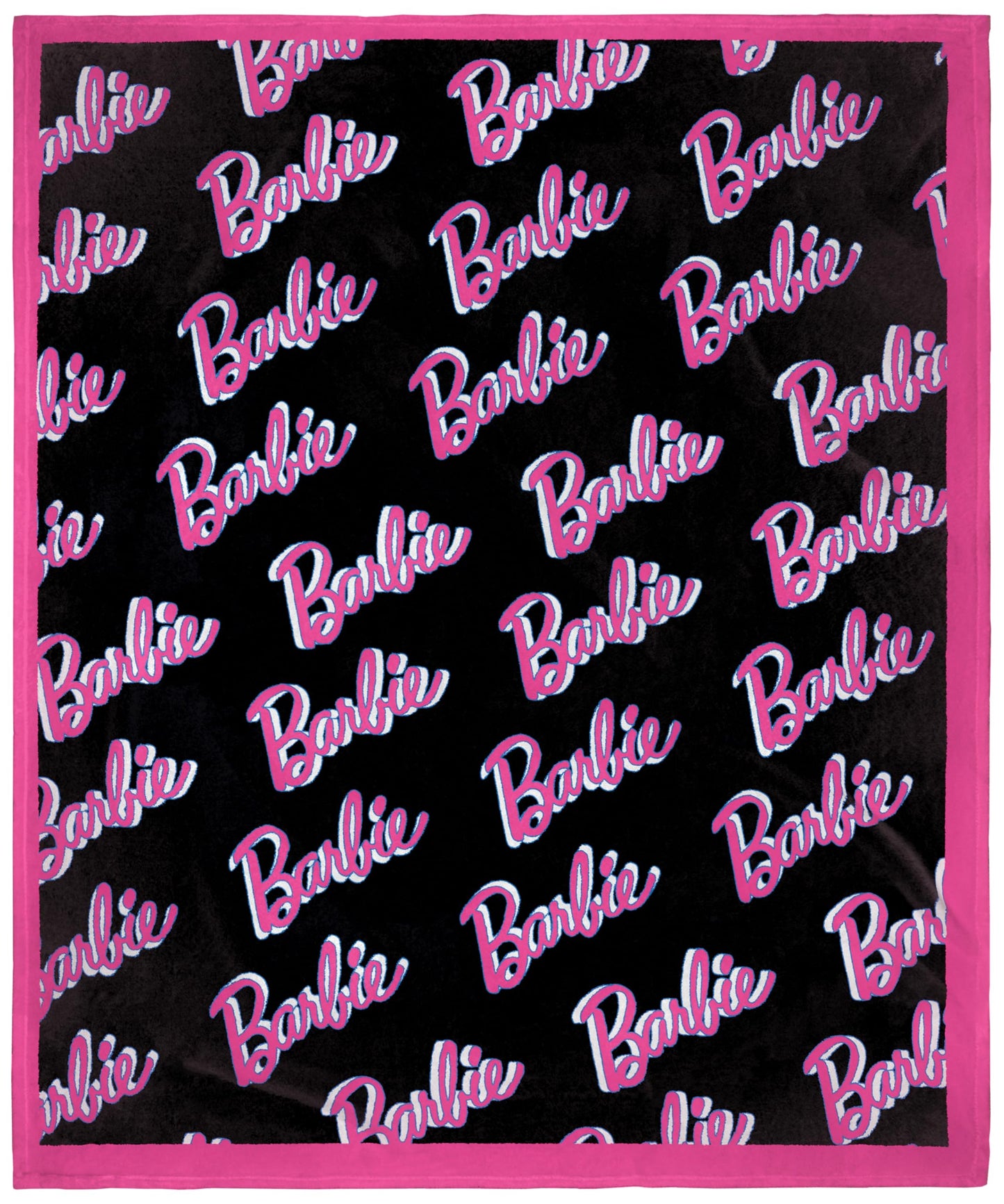 Barbie Dolls Barbie On Repeat Print Super Soft and Cuddly Plush Fleece Throw Blanket 50" x 60" (127cm x152cm)
