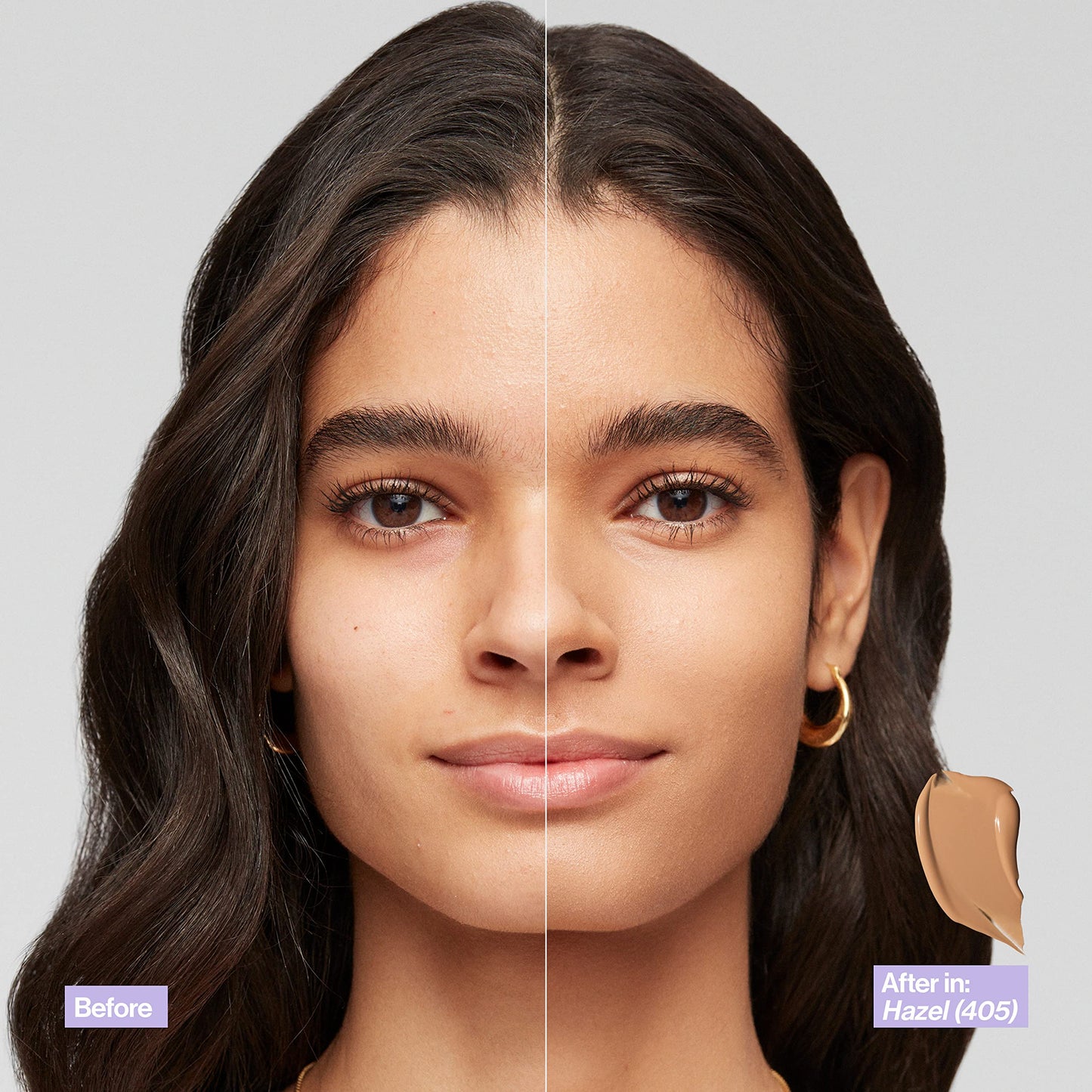 Revlon Illuminance Skin-Caring Liquid Foundation, Hyaluronic Acid, Hydrating and Nourishing Formula with Medium Coverage, 405 Hazel, 1 fl oz