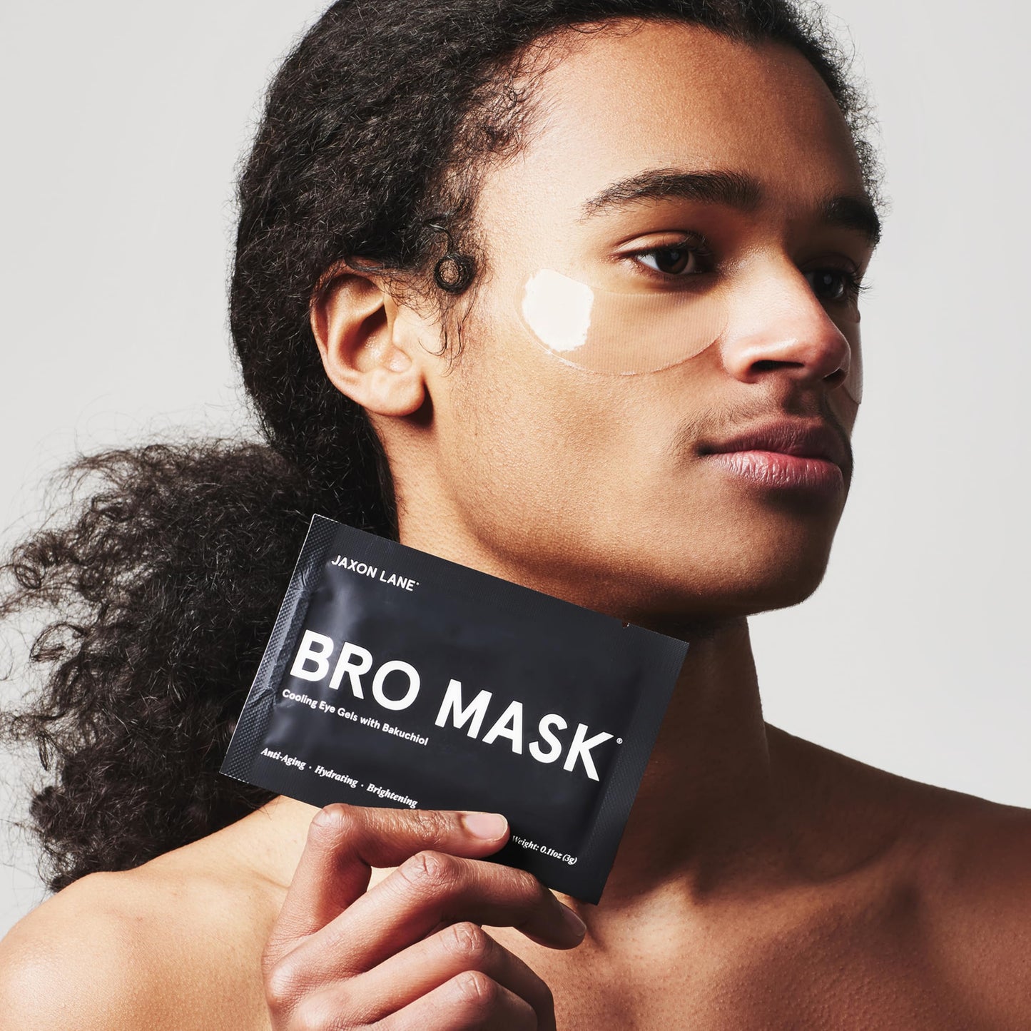 JAXON LANE BRO MASK Under Eye Patches for Men - Cooling Eye Patches for Dark Circles and Puffiness with Caffeine, Niacinamide, Hyaluronic Acid (2 x 6