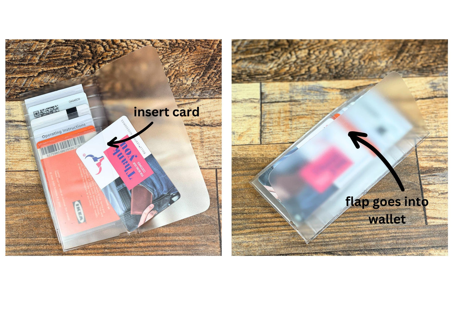 Bullz Set of Heavy Duty Vinyl Plastic Secretary Inserts for Long Wallets- 6 Pages (Set of 2pcs)