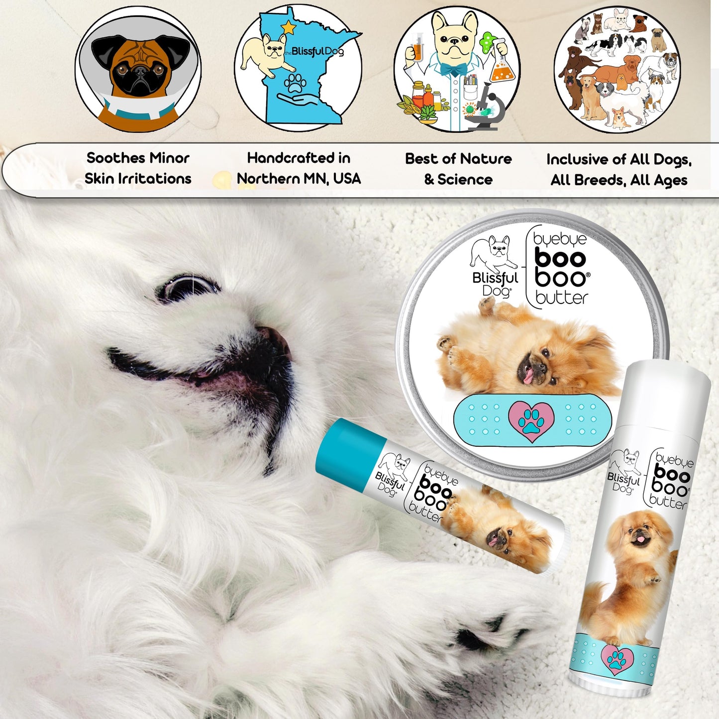 The Blissful Dog .50 oz Tube Pekingese Booboo Butter Beauty and Personal Care The Blissful Dog