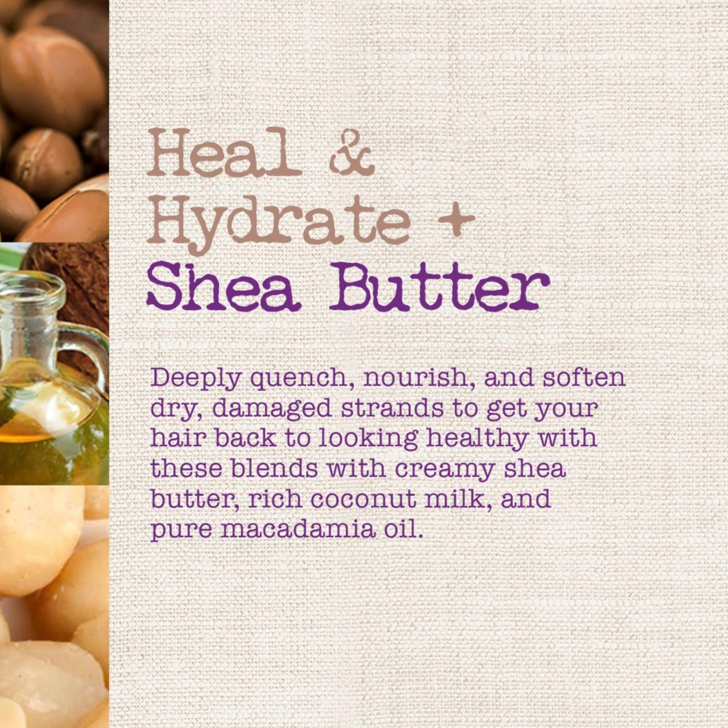 Maui Moisture Heal & Hydrate + Shea Butter Conditioner to Repair & Deeply Moisturize Tight Curly Hair with Coconut & Macademia Oils, Vegan, Silicone