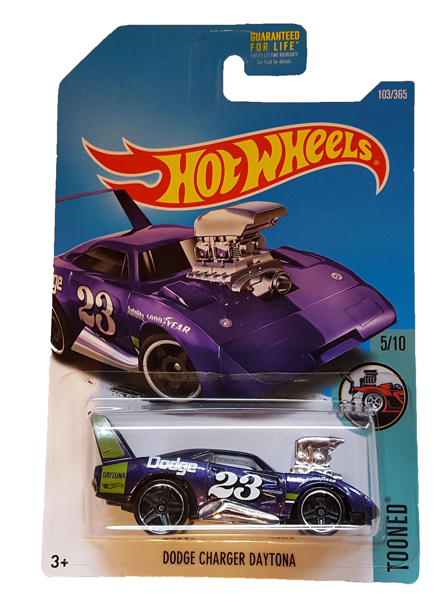 Hot Wheels 2017 Tooned Dodge Charger Daytona 103/365, Purple