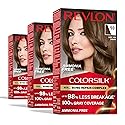 Revlon ColorSilk with Bond Repair Complex, Brown Permanent Hair Color, 100% Gray Coverage, Ammonia Free Hair Dye, Vegan Keratin, 50 Light Ash Brown