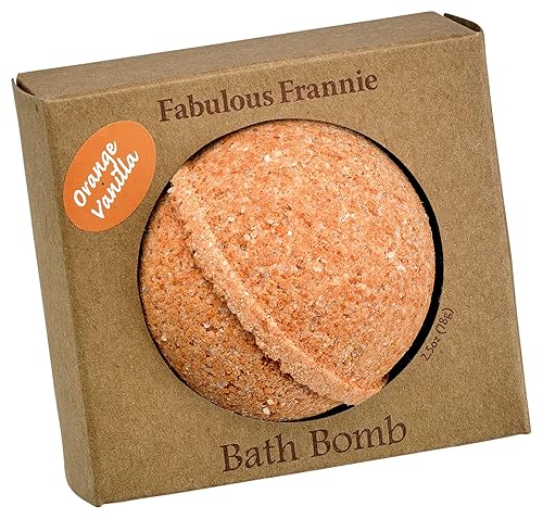 Fabulous Frannie Orange Vanilla Natural, Handmade Bath Bomb Set, Rich in Essential Oil, Mineral Salt, Coconut Oil, Witch Hazel, Fizzies to Moisturize…