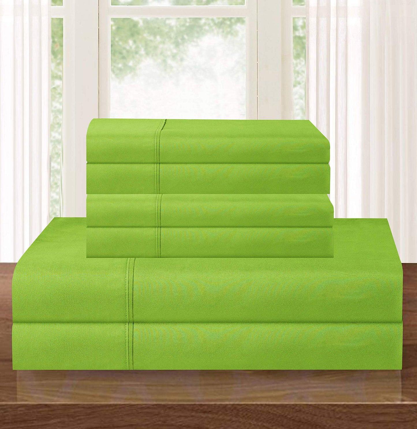 Elegant Comfort Luxury Soft 1500 Premium Hotel Quality Microfiber Wrinkle and Fade Resistant Cozy 4-Piece Bedding Set, Easy All Around Elastic Fitted