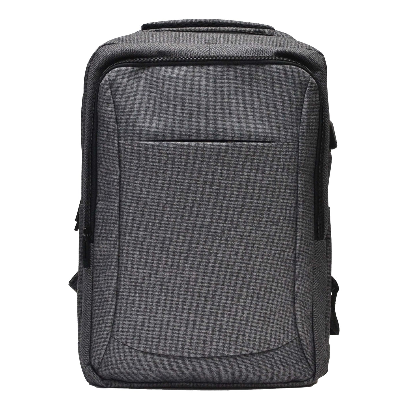 Nupouch Gray 17" x 12" x 5.5" Classic Minimalist USB Charging Port Water Repellent Travel Backpack for Women and Men
