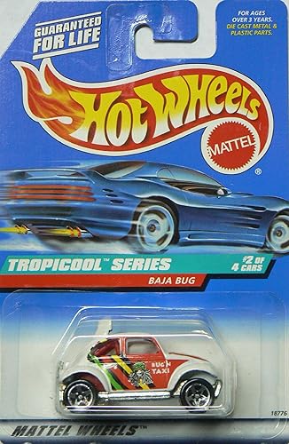 Hot Wheels Baja Bug #694 1998 Tropicool Series Same Size Wheels Blue/white Card