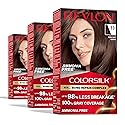 Revlon ColorSilk with Bond Repair Complex, Brown Permanent Hair Color, 100% Gray Coverage, Ammonia Free Hair Dye, Vegan Keratin, 33 Dark Soft Brown