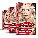 Revlon ColorSilk with Bond Repair Complex, Blonde Permanent Hair Color, 100% Gray Coverage, Ammonia Free Hair Dye, Vegan Keratin, 04 Ultra Light
