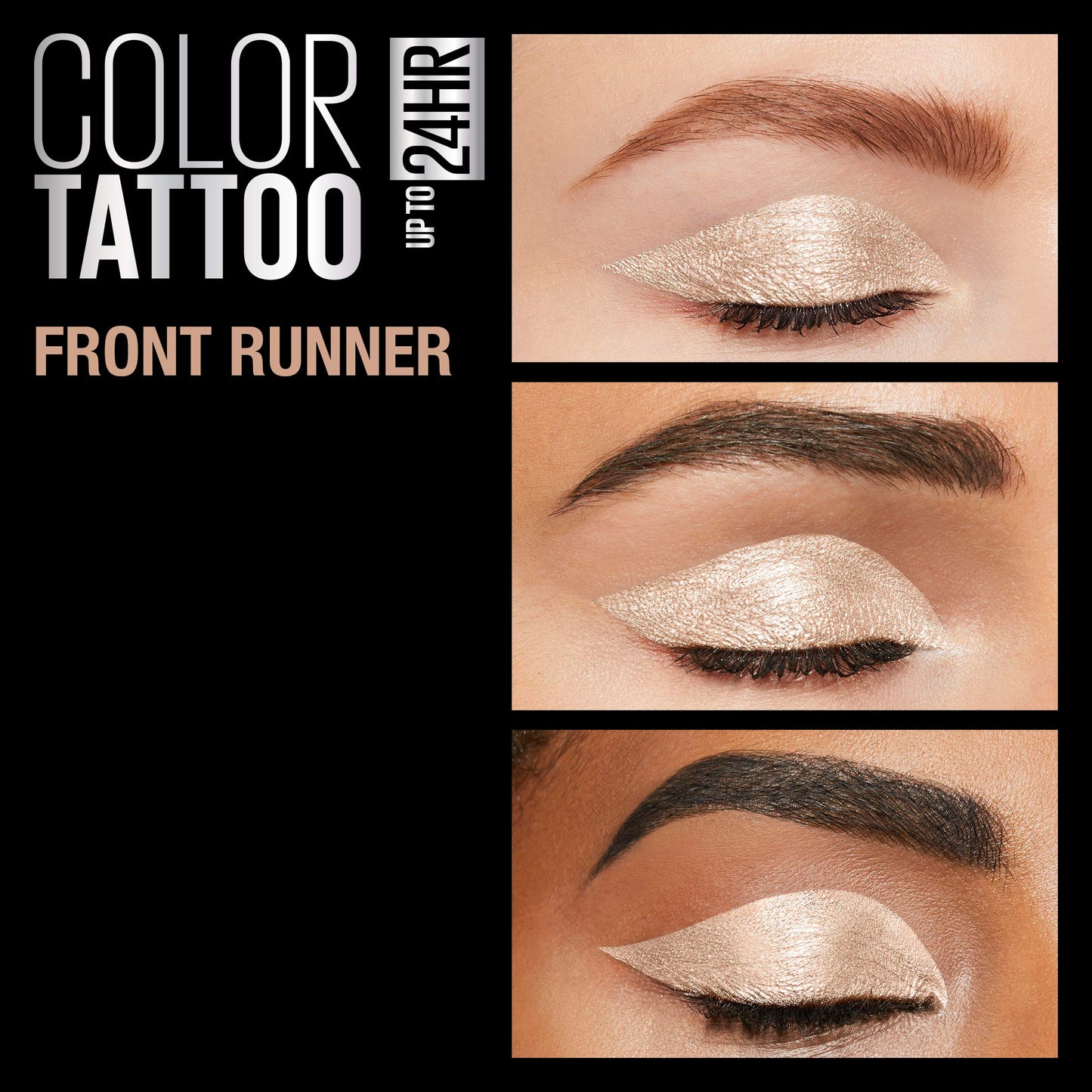 Maybelline New York Color Tattoo 24 Hour Longwear Cream Eyeshadow Makeup, Front Runner, 1 Count