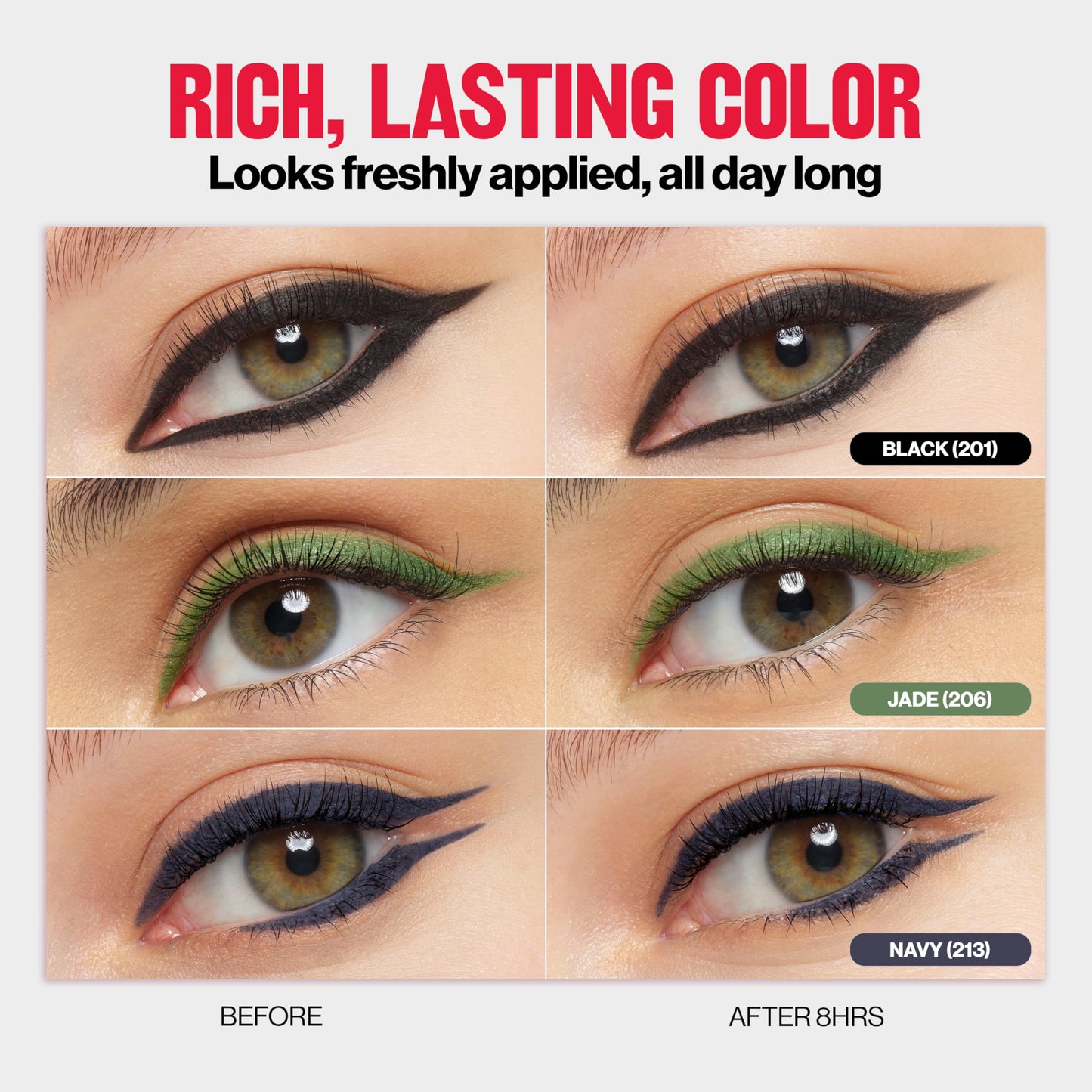 REVLON ColorStay Pencil Waterproof Eyeliner, Smudge-Proof, Eye Makeup with Built-In Sharpener, 204 Charcoal, 0.01 oz