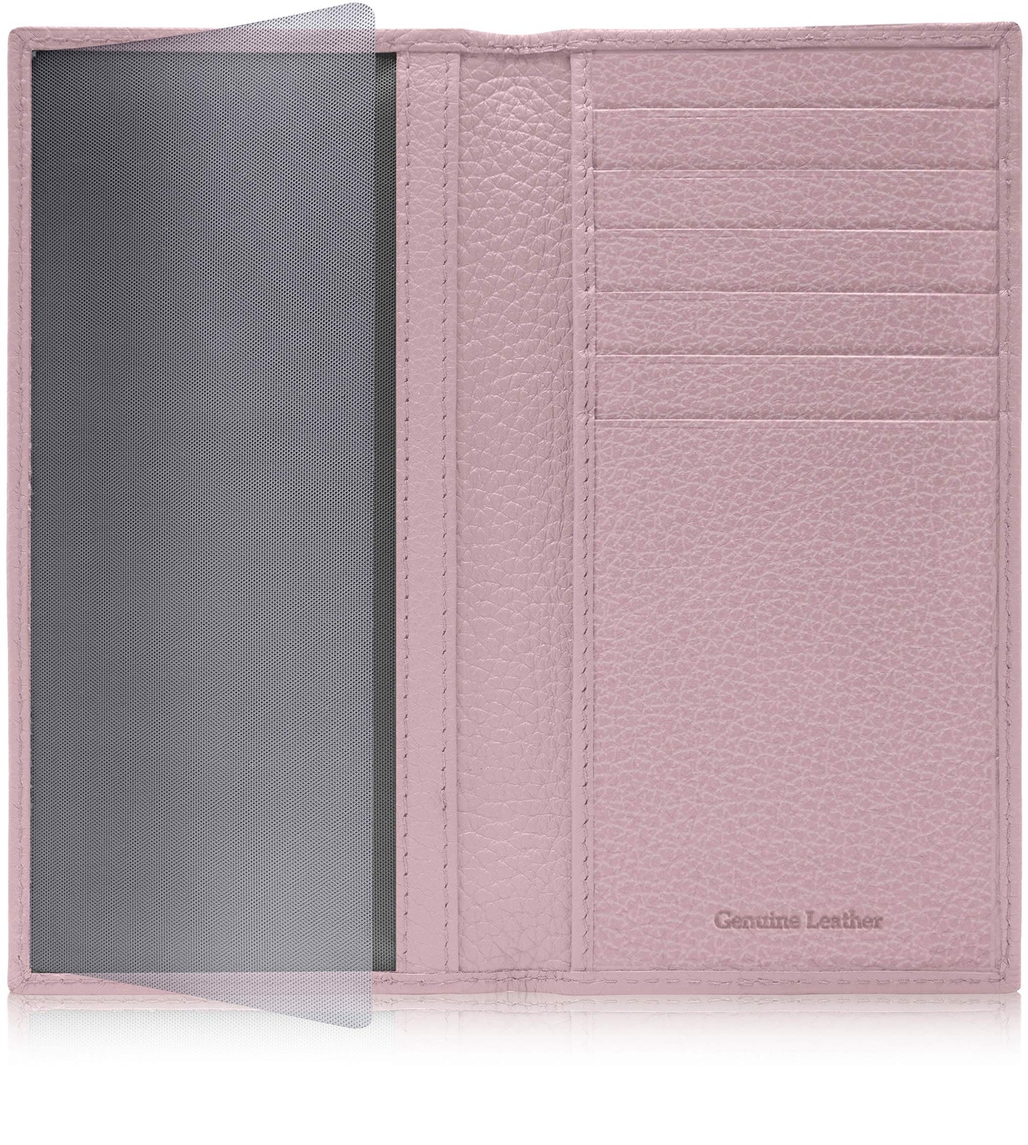 Access Denied Genuine Leather Checkbook Cover For Women & Men - Checkbook Holder For Duplicate Checks Card Wallet RFID