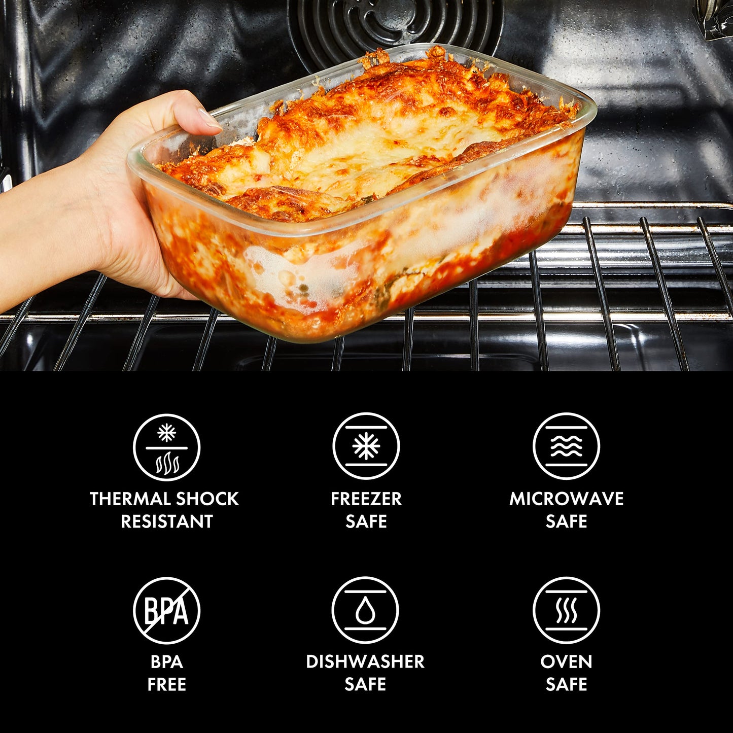 OXO Good Grips 4 Cup Smart Seal Leakproof Glass Round Airtight Food Storage Container