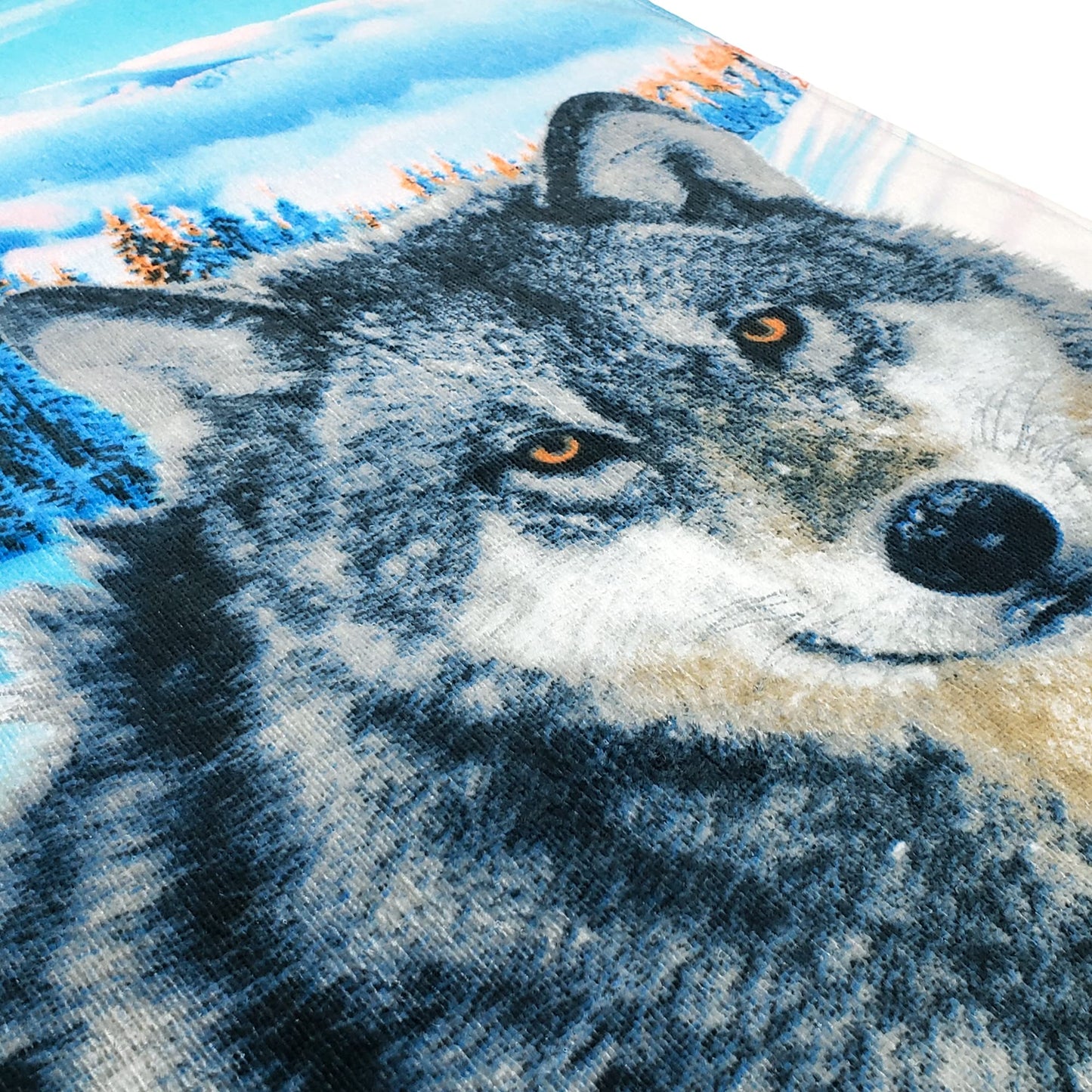 Gray Wolf Beach Towel 30 x 60 inch 100% Cotton (30" x 60", Lone Wolf)