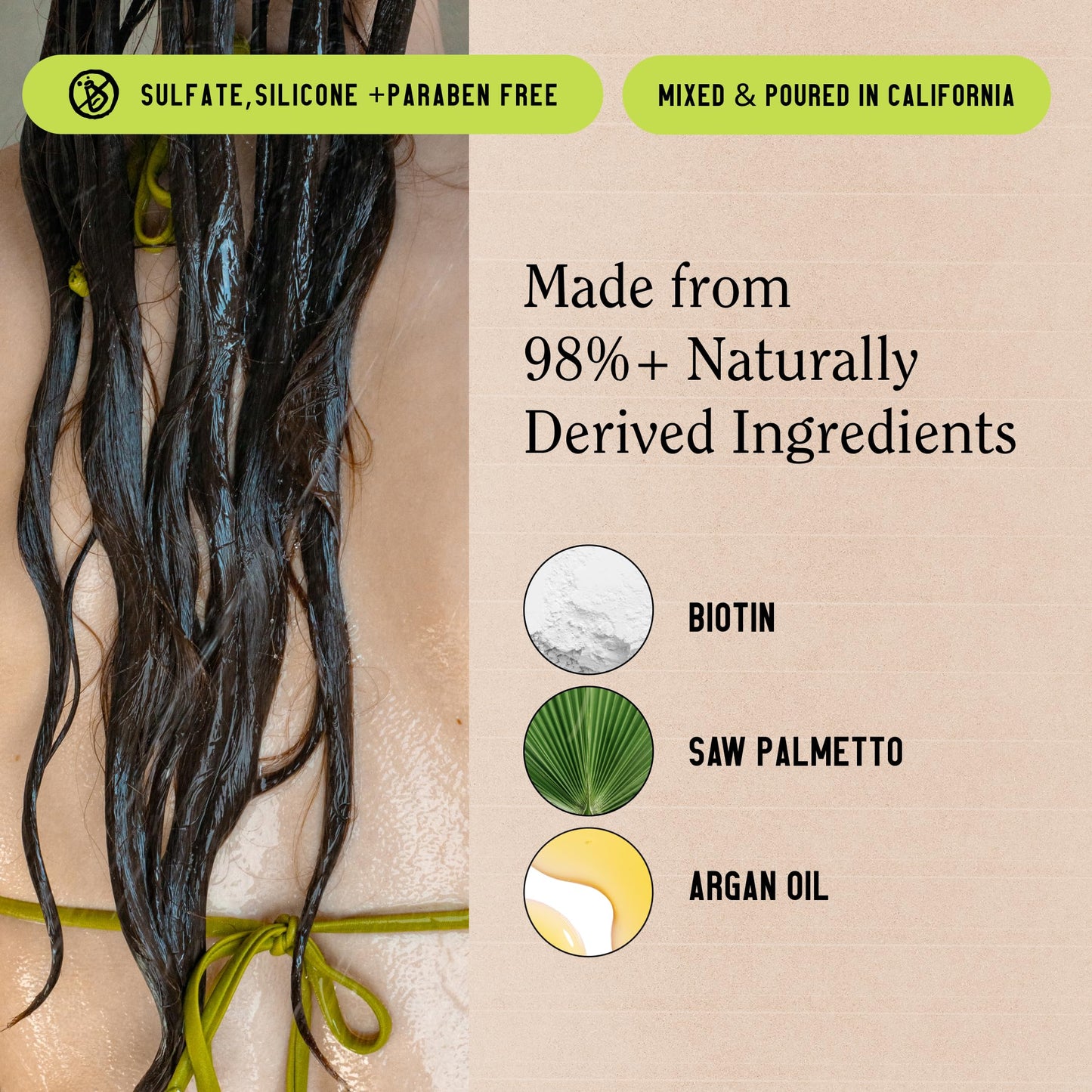 California Naturals Re:GRO Anti-Thinning Shampoo & Conditioner Set, Biotin, Caffeine & Rosemary Oil, Hair Loss & Thinning Support for Women and Men