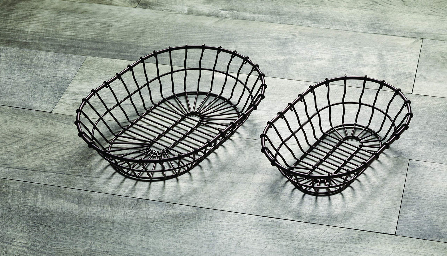 American Metalcraft WBB11 Oval Wire Basket, Bronze, 11-Inches