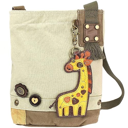 Chala Giraffe Patch Crossbody Handbag, Giraffe lovers gift (Sand)