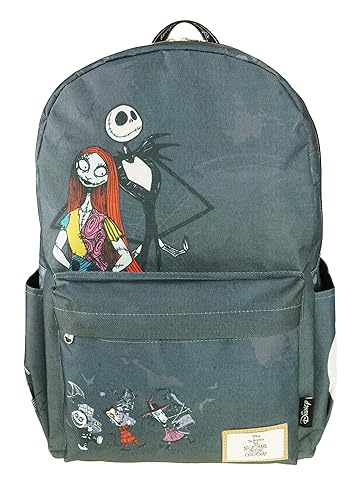 KBNL Classic Disney Nightmare Before Christmas Backpack with Laptop Compartment for School, Travel, and Work, Multicolor, Large Fashion KBNL