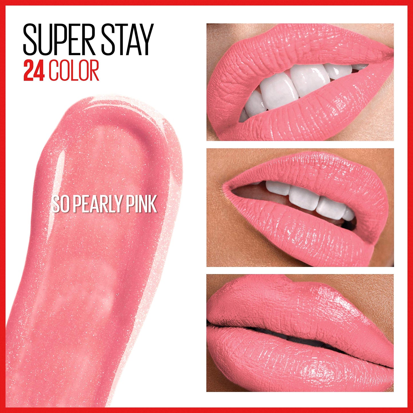 Maybelline Super Stay 24, 2-Step Liquid Lipstick Makeup, Long Lasting Highly Pigmented Color with Moisturizing Balm, So Pearly Pink, Coral Pink, 1
