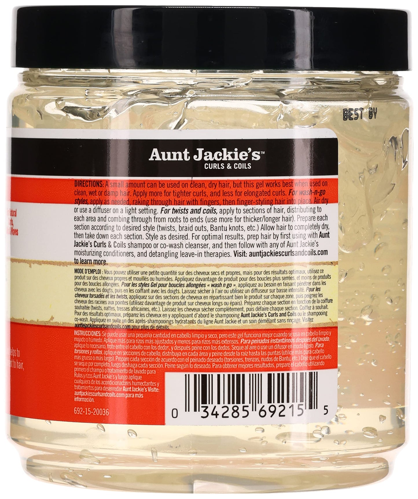 Aunt Jackie's Don't Shrink Flaxseed Elongating Curling Gel, 15 oz (Pack of 3)