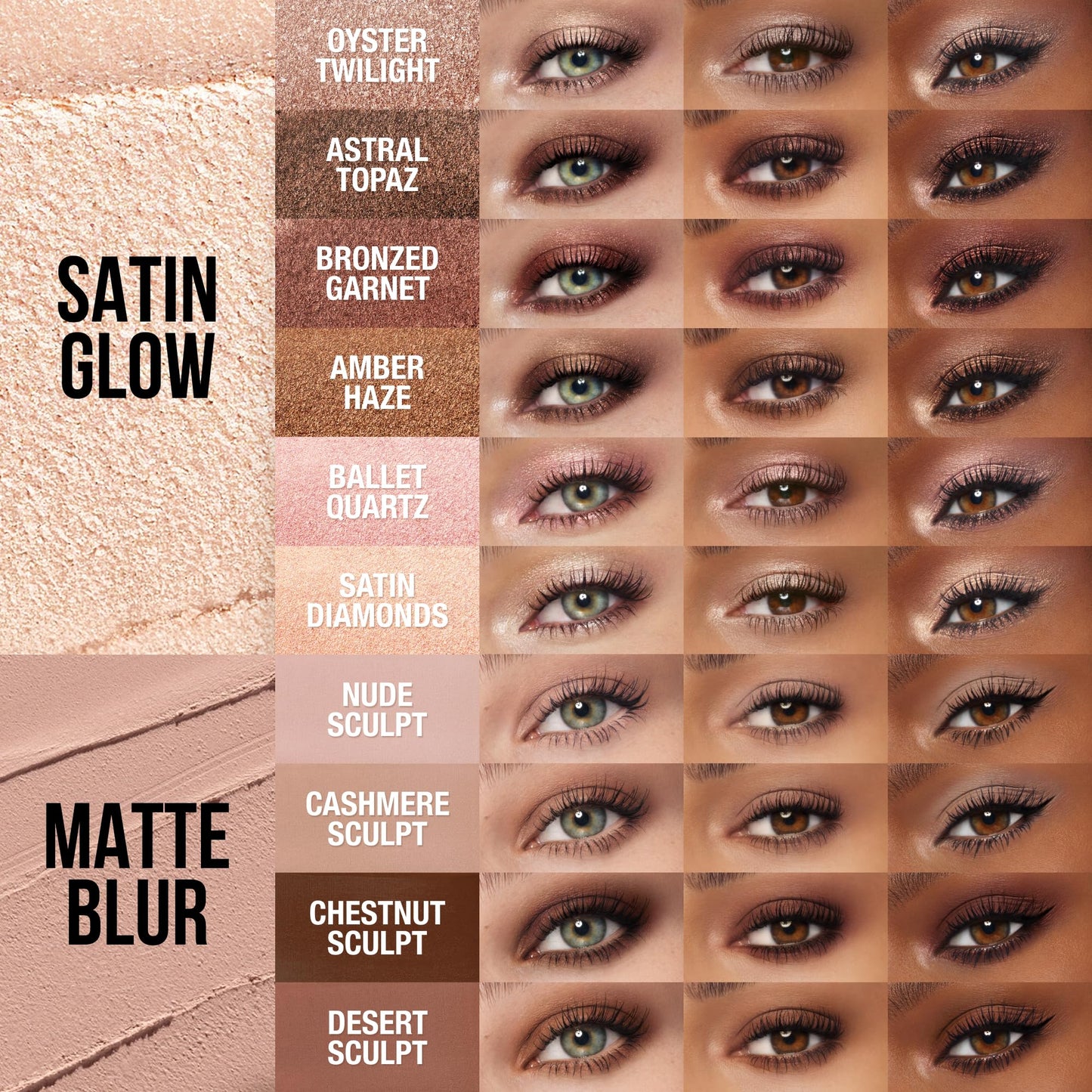 Charlotte Tilbury Exagger-Eyes Easy Eyeshadow Stick, Long-Lasting, Blendable Cream, Waterproof and Crease-proof, Shimmer and Matte Finishes - Oyster Beauty and Personal Care Charlotte Tilbury