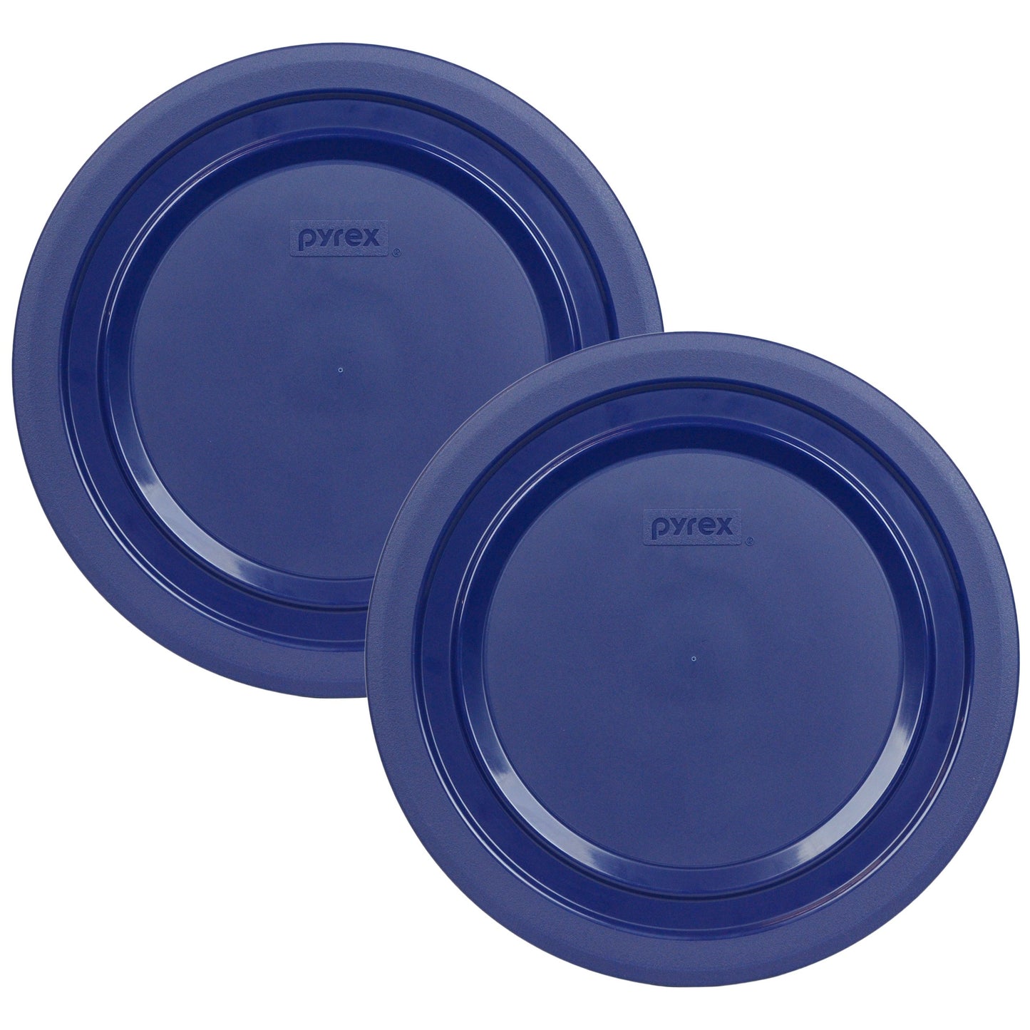 Pyrex 7404-PC 4.5-Quart Blue Food Storage Replacement Lid (2-Pack) - Made in USA