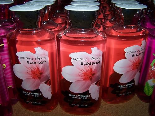 Lot of 3 Bath & Body Works Japanese Cherry Blossom Shower Gel 10 fl oz Each (Japanese Cherry Blossom)