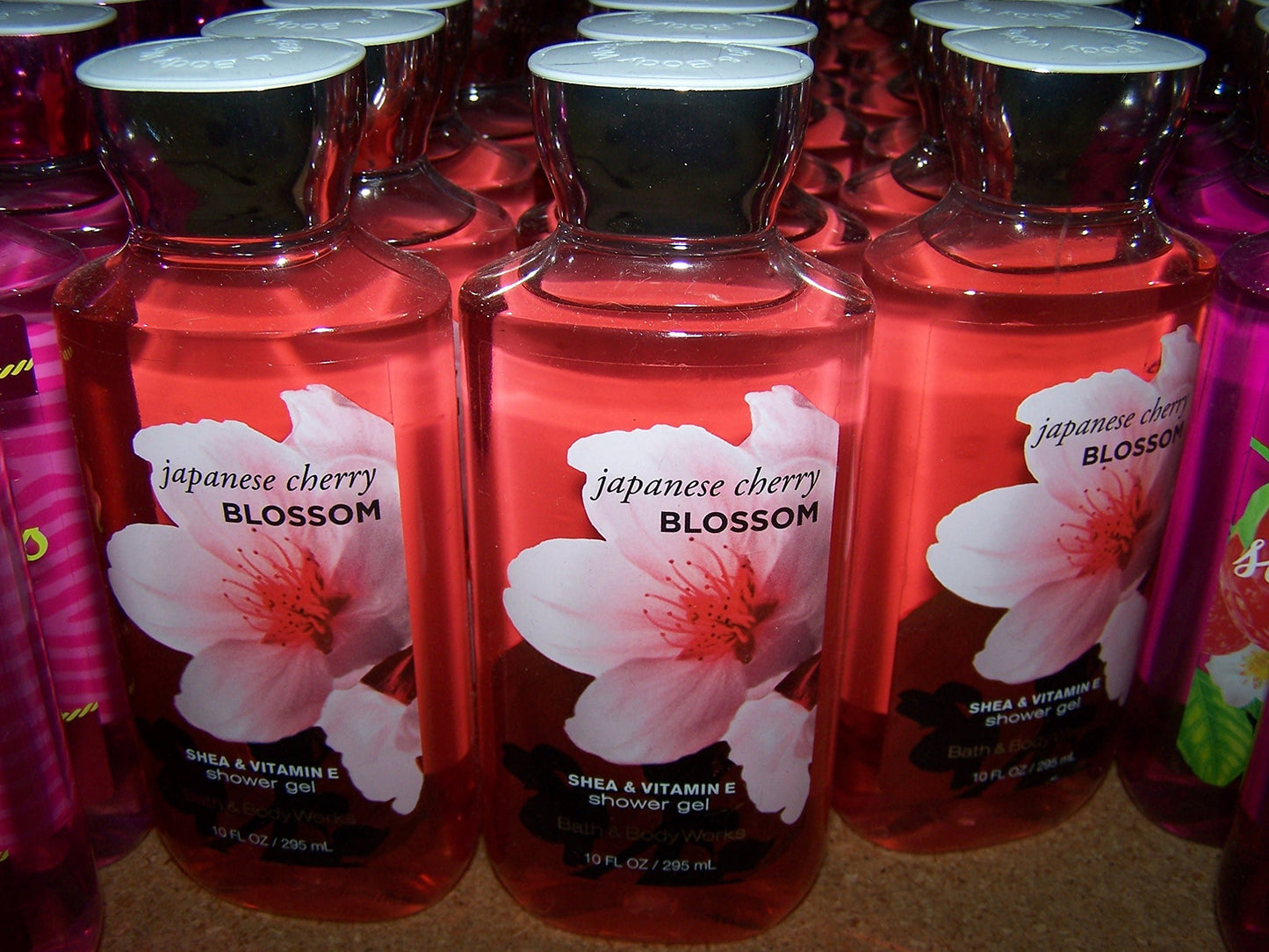 Lot of 3 Bath & Body Works Japanese Cherry Blossom Shower Gel 10 fl oz Each (Japanese Cherry Blossom)