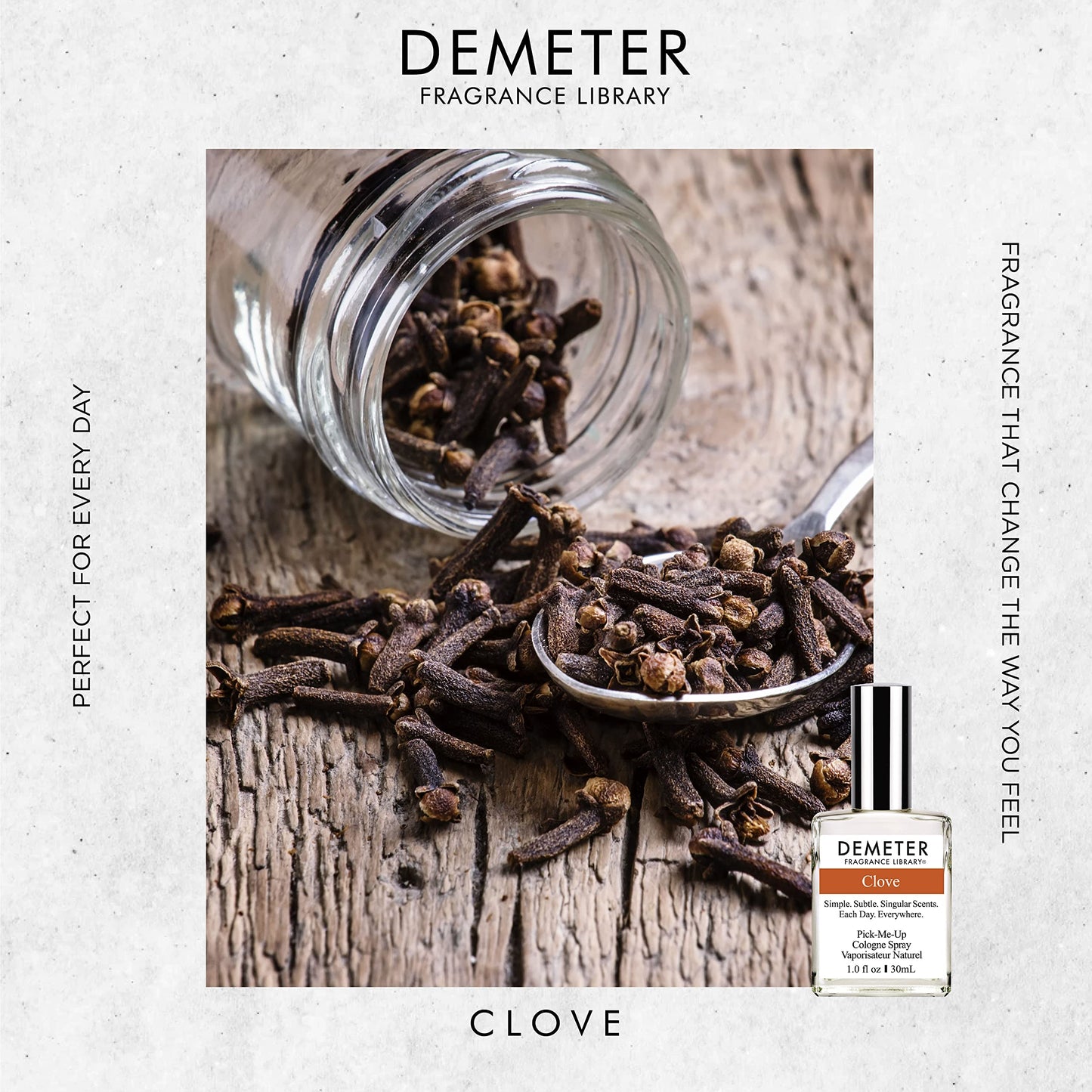 DEMETER Natural Perfume Spray Cologne for Women and Men, Clove, 1 oz