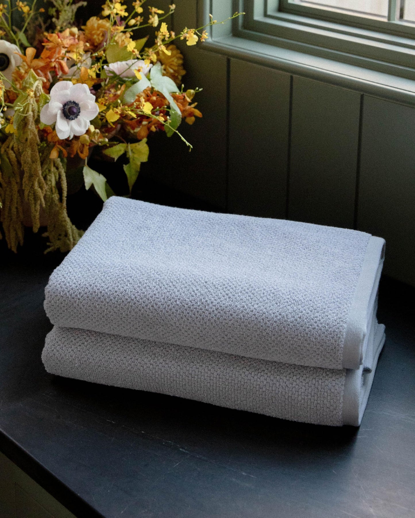 Cozy Earth Nantucket 60% Cotton 40% Viscose from Bamboo Bath Towel - 600 GSM Plush & Fast-Drying with Rice Weave Pattern - 2 Pack 30" x 58" Luxury…