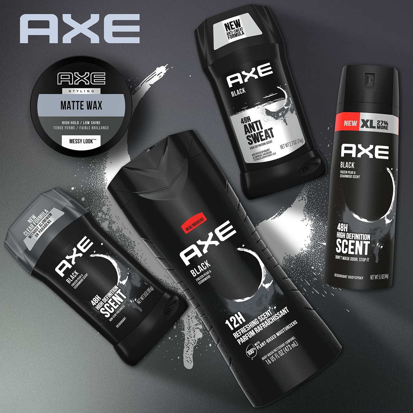 AXE Styling Messy Look Textured Matte Hairstyle Pomade Easy to Use Styling Hair Product 2.64 oz