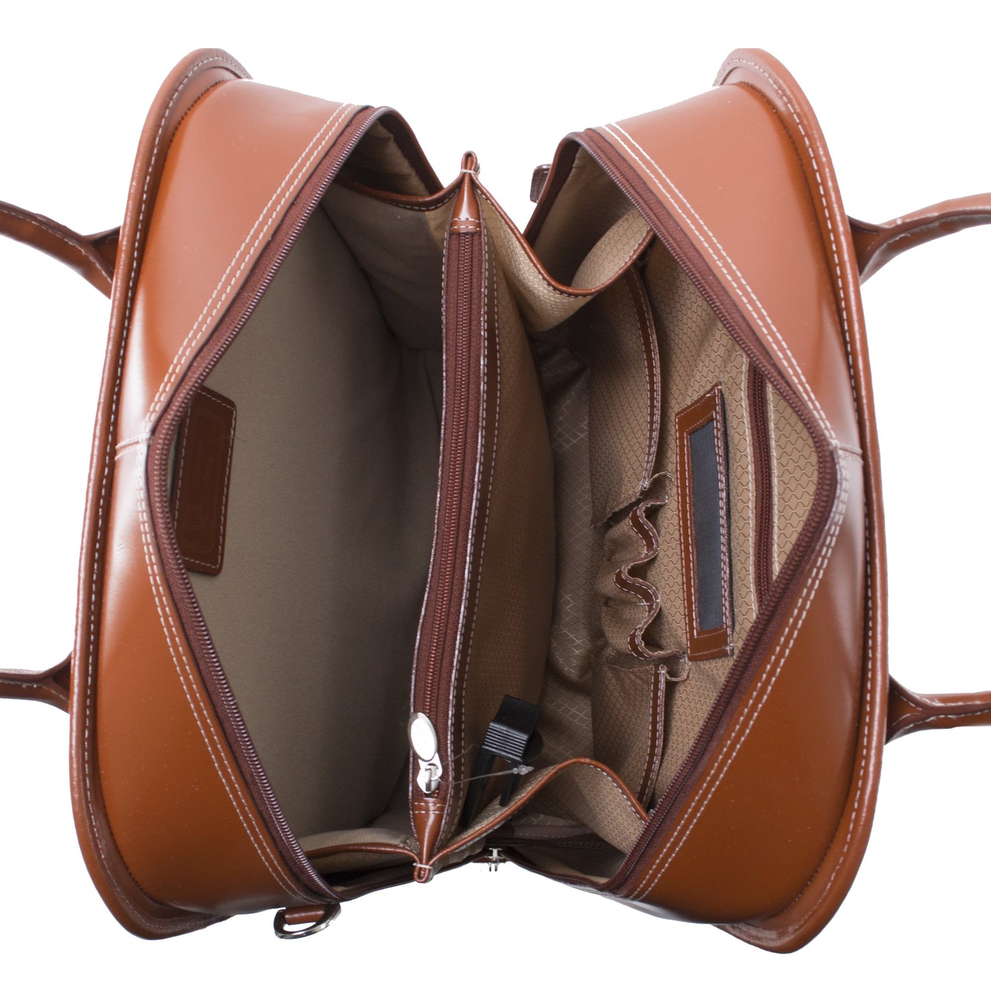 McKlein LA GRANGE, Top Grain Cowhide Leather, 15" Leather Detachable -Wheeled Ladies' Laptop/Computer & Tablet Business Briefcase Bag/Women's Rolling