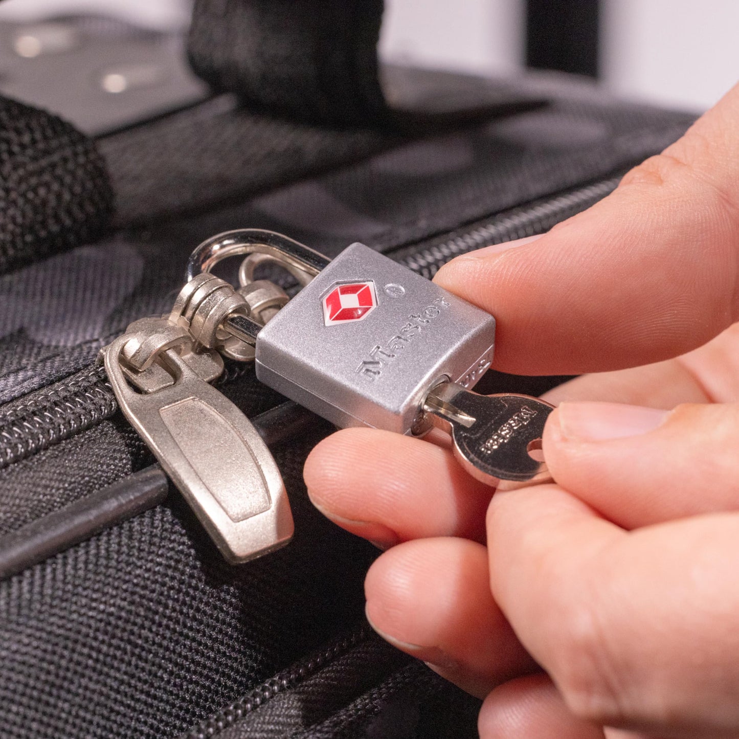 Master Lock Brass TSA Locks for Luggage with Key, TSA Approved Keyed Padlock for Backpacks, Suitcases, and Luggage, Zipper Lock, 4 Pack, 4683Q